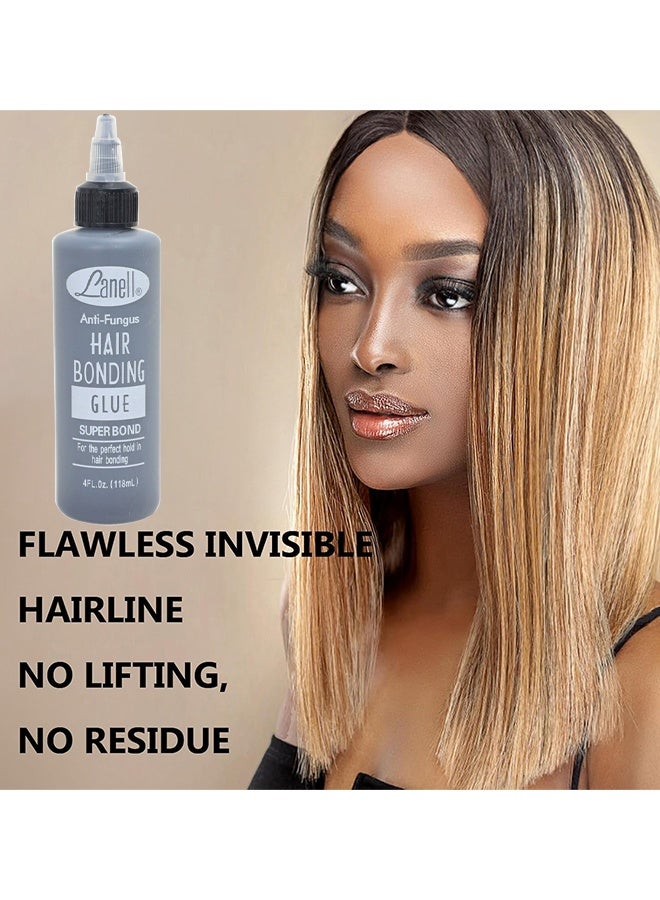 Lanell Anti-Fungus Hair Bonding Glue, Super Bond For The Perfect Hold In Hair, Bonding Hairpiece Wig Hair Extension Gel Anti Allergy, Strong Hold, Waterproof & Non-Damaging Formula, Easy Application With Precision Nozzle, 118ml - Image 4